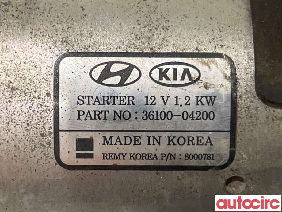 Starter til Kia Rio 2017-->> Type IV  (KIA|3610004200||36100-04200)