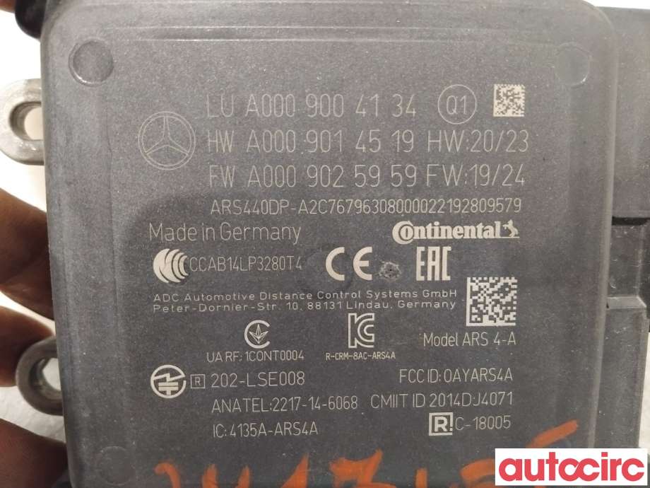Sensor radar til Mercedes EQA 2021-->>  (MERCEDES|A0009004134|A2C767963080|A0009002839)