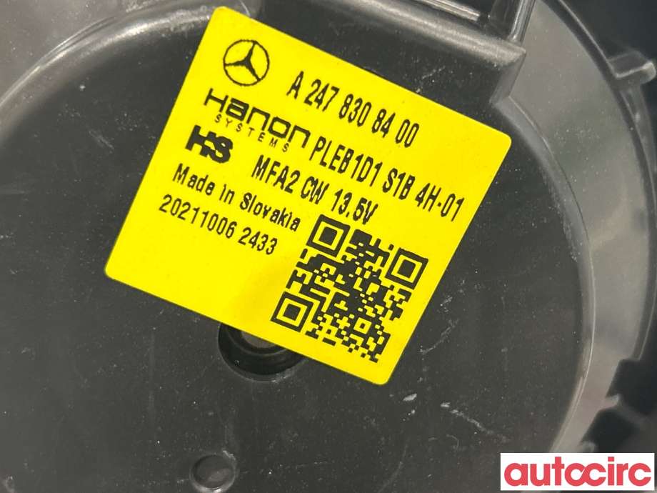 Varmeapparat motor til Mercedes EQA 2021-->>  (MERCEDES|A2478308400|)