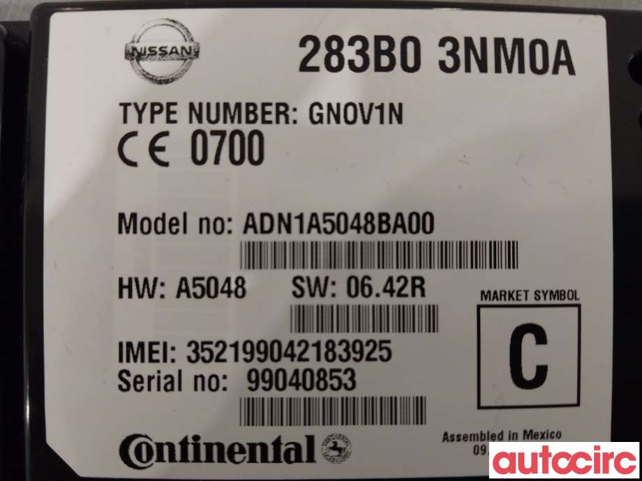 Styreenhet diverse til Nissan Leaf 2011-2017 (Type I)  (NISSAN|283B03NM0A)