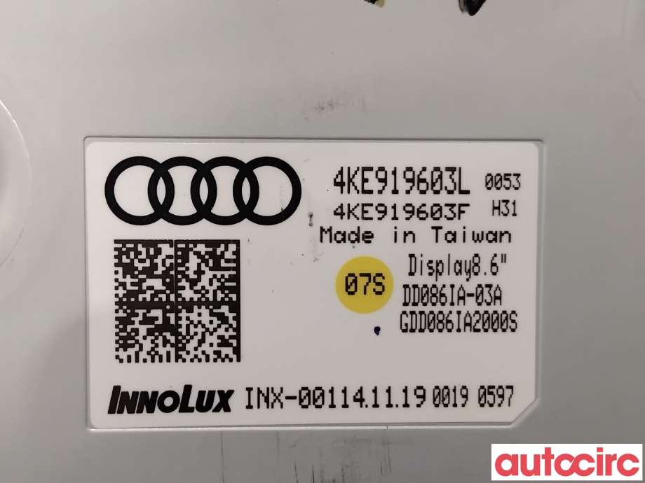 Instrument kjørecomputer til Audi e-tron 2018-->>  (AUDI|4KE919603L|DD086IA-03A|4KE919603J)