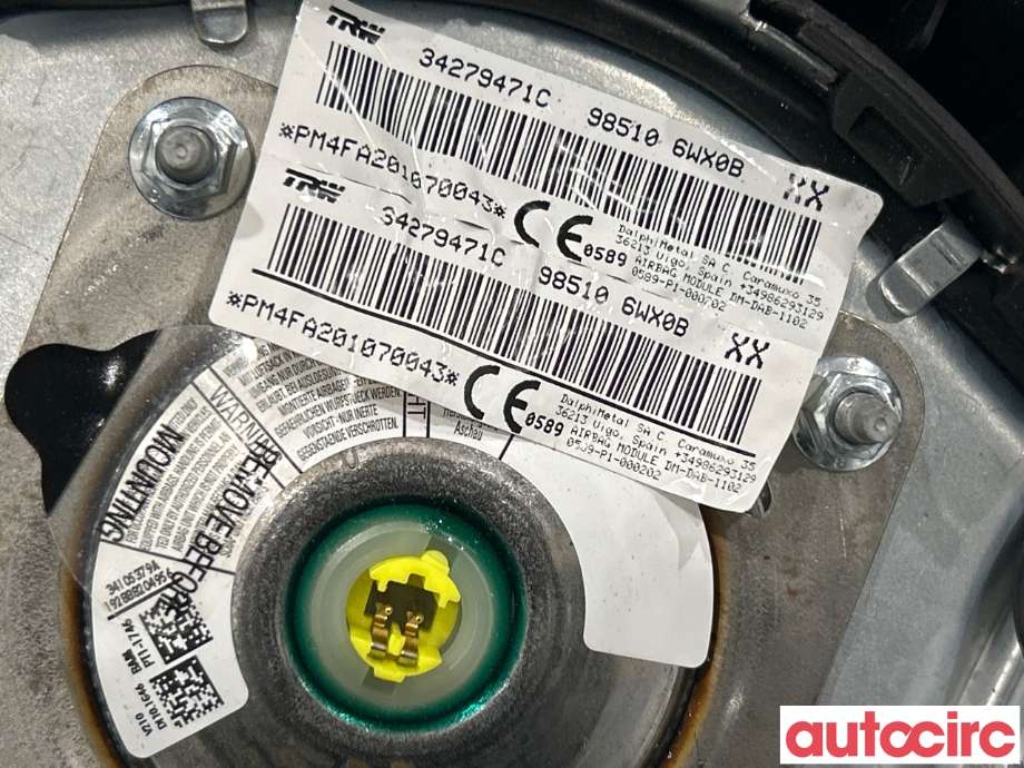 Airbag rattpute til Nissan NV200 2010-2019  (NISSAN|985106WX0D|985106WX0B)