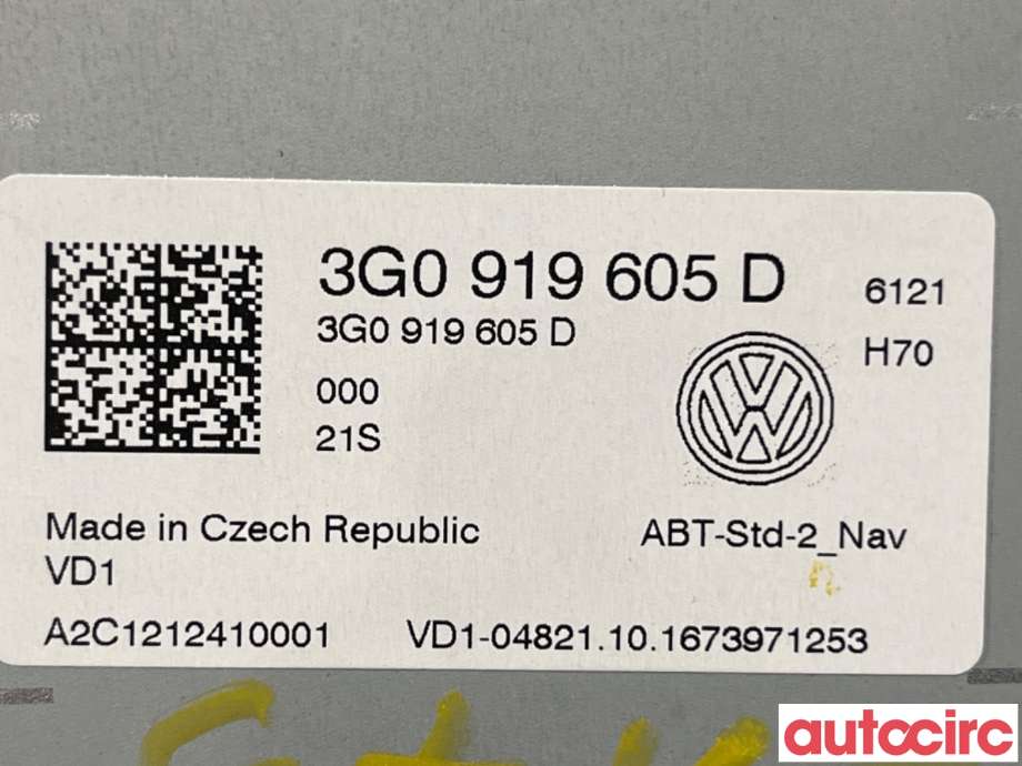 Instrument kjørecomputer til VW Touran 2015-2021 (Type II)  (VOLKSWAGEN|3G0919605D|A2C1212410001)