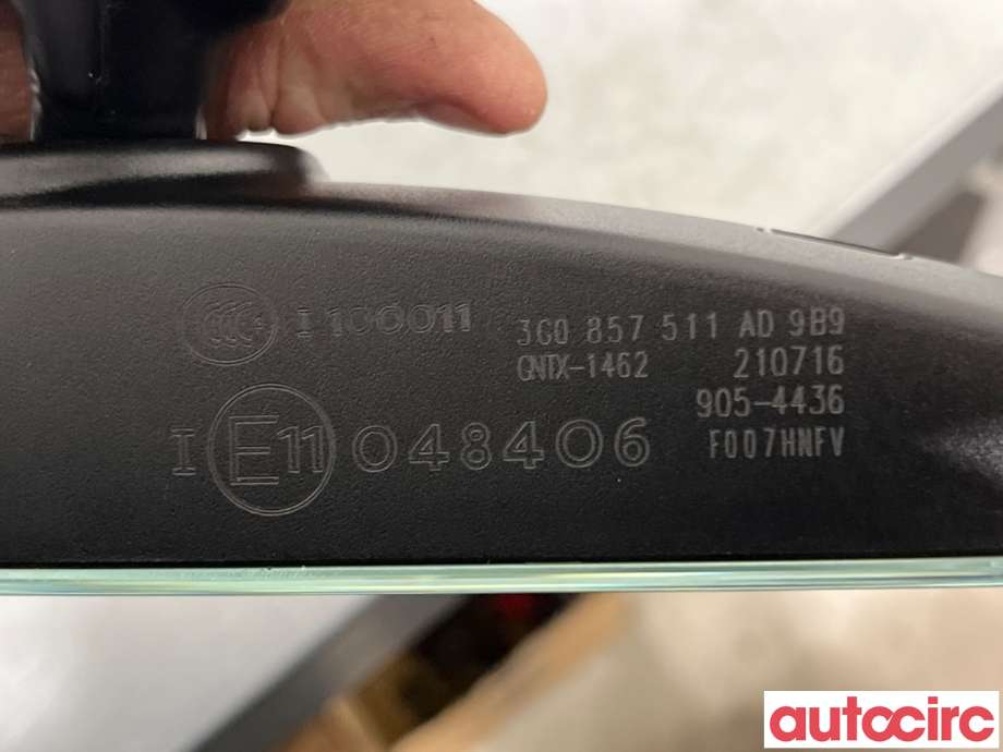 Speil innvendig til VW Touran 2015-2021 (Type II)  (VOLKSWAGEN|3G0857511AD|905-4436)