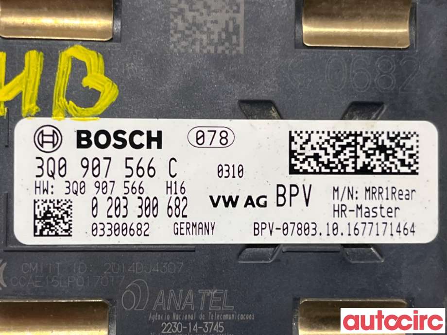 Sensor radar til VW Touran 2015-2021 (Type II)  (VOLKSWAGEN|3Q0907566C|0203300682)