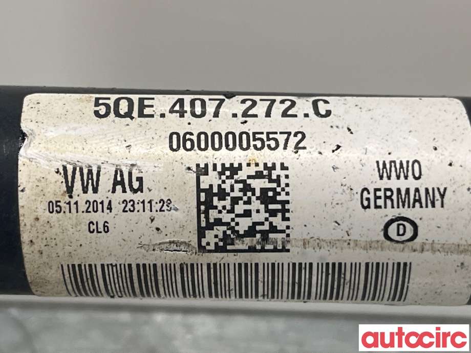 Drivaksel høyre foran, elbil til VW e-Golf 2014-2017 (Fase 1) (VOLKSWAGEN|5QE407272C|)