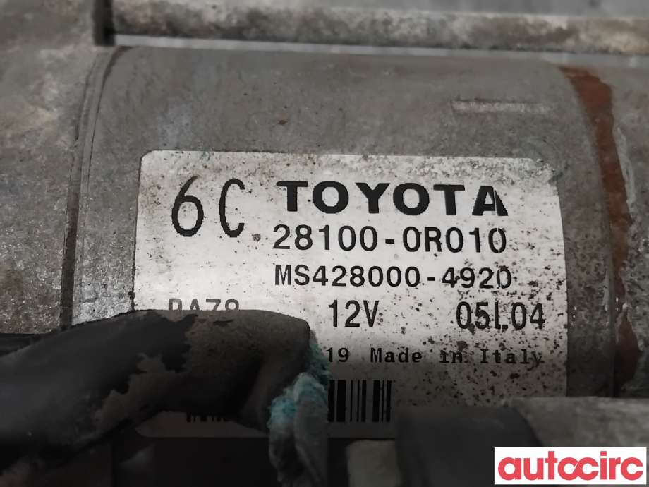 Starter diesel til Toyota RAV4 2009-2013 (Type III, Fase 2)  (TOYOTA|281000R010|MS428000-4920|28100-0R010)
