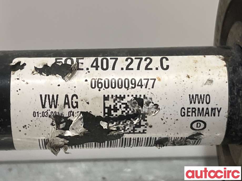 Drivaksel høyre foran, elbil til VW e-Golf 2014-2017 (Fase 1)  (VOLKSWAGEN|5QE407272C|)