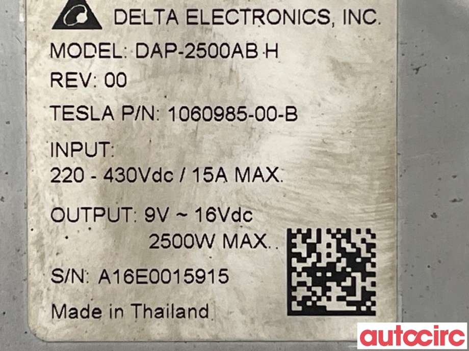 DCDC converter hybrid til Tesla Model X 2016-->>  (TESLA|1060985-00-B|DAP-2500ABH)