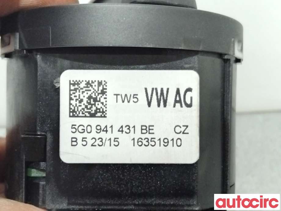 Bryter lys til VW e-Golf 2014-2017 (Fase 1)  (VOLKSWAGEN|5G0941431BE|)