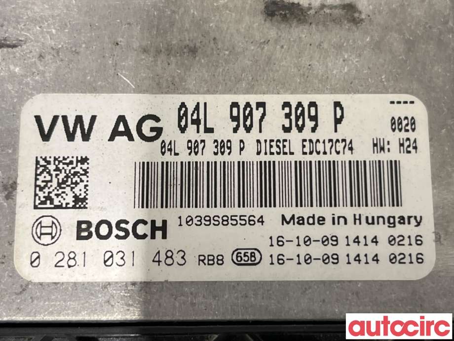 Styreenhet motor til VW Touran 2015-2021 (Type II)  (VOLKSWAGEN|04L906026HM|0281031483|04L907309P)