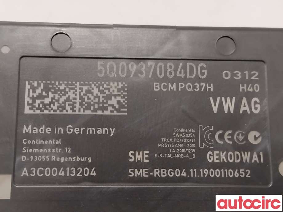 Styreenhet diverse til VW e-Golf 2017-2020 (Fase 2)  (VOLKSWAGEN|5Q0937084DH|A3C00413204|5Q0937084DG)