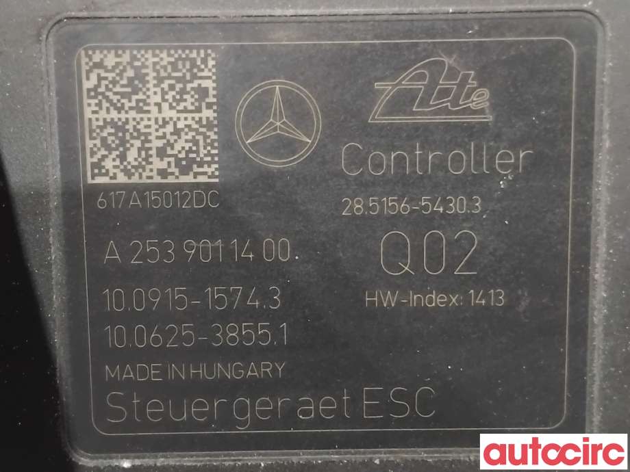 ABS sentral til Mercedes C-Klasse 2014-2018 (Fase 1) (W205) (W205) (MERCEDES|A2534310500|100915-15743|A2534313500)
