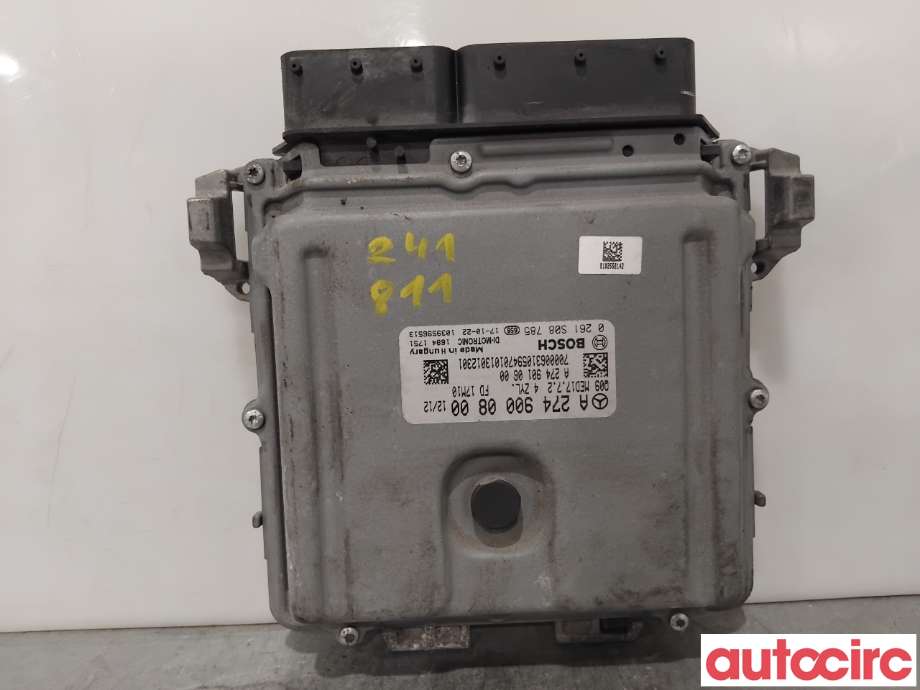 Styreenhet motor til Mercedes C-Klasse 2014-2018 (Fase 1) (W205) (W205) (MERCEDES|A2749000800|0261S08785|A2749002900)