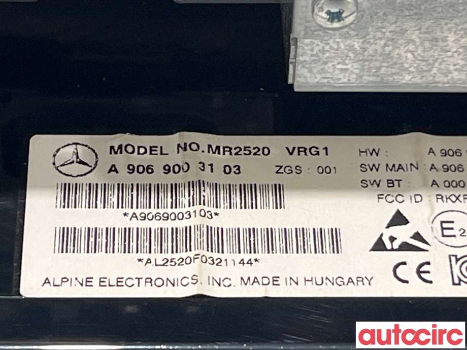 Bilstereo diverse til Mercedes Sprinter 2013-2018 (Fase 2) (906) (906) (MERCEDES|A9069005103|A9069003103)