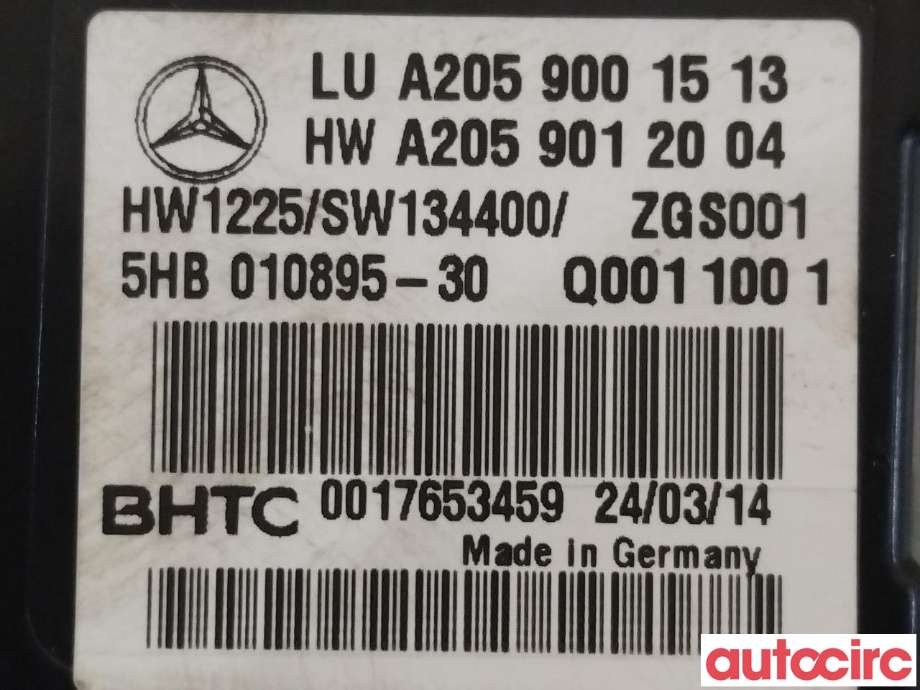 Styreenhet klima/aircondition til Mercedes C-Klasse 2014-2018 (Fase 1) (W205) (W205) (MERCEDES|A2059001513)