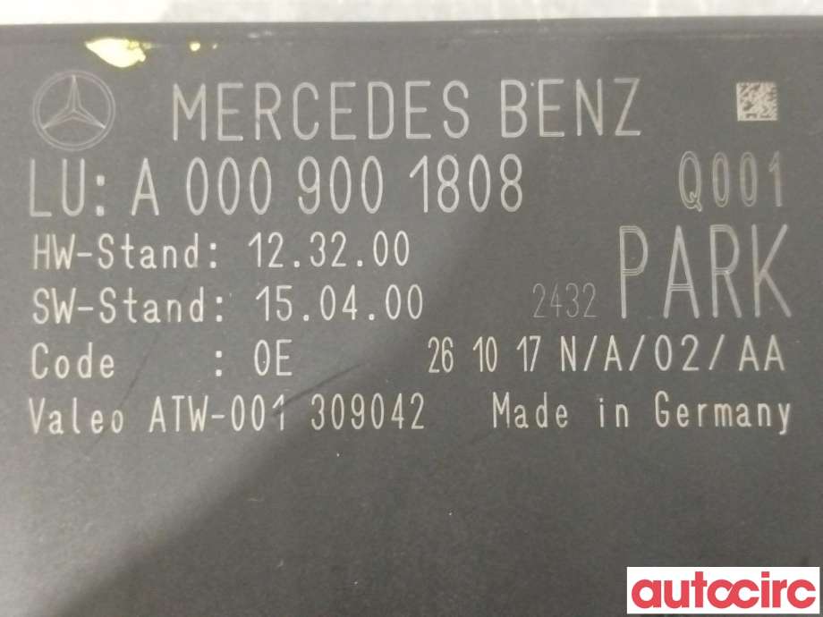 Styreenhet parkering til Mercedes C-Klasse 2014-2018 (Fase 1) (W205) (W205) (MERCEDES|A0009001808)