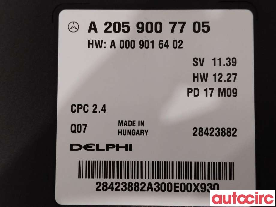 Styreenhet diverse til Mercedes C-Klasse 2014-2018 (Fase 1) (W205) (W205) (MERCEDES|A2059007705)