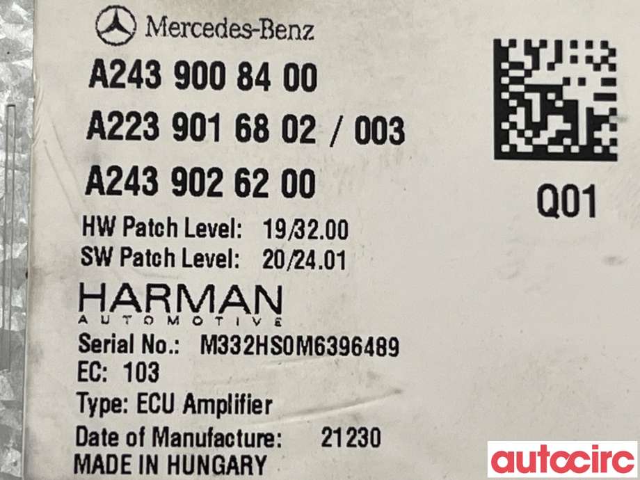 Styreenhet diverse til Mercedes EQA 2021-->> (MERCEDES|A2439008400)