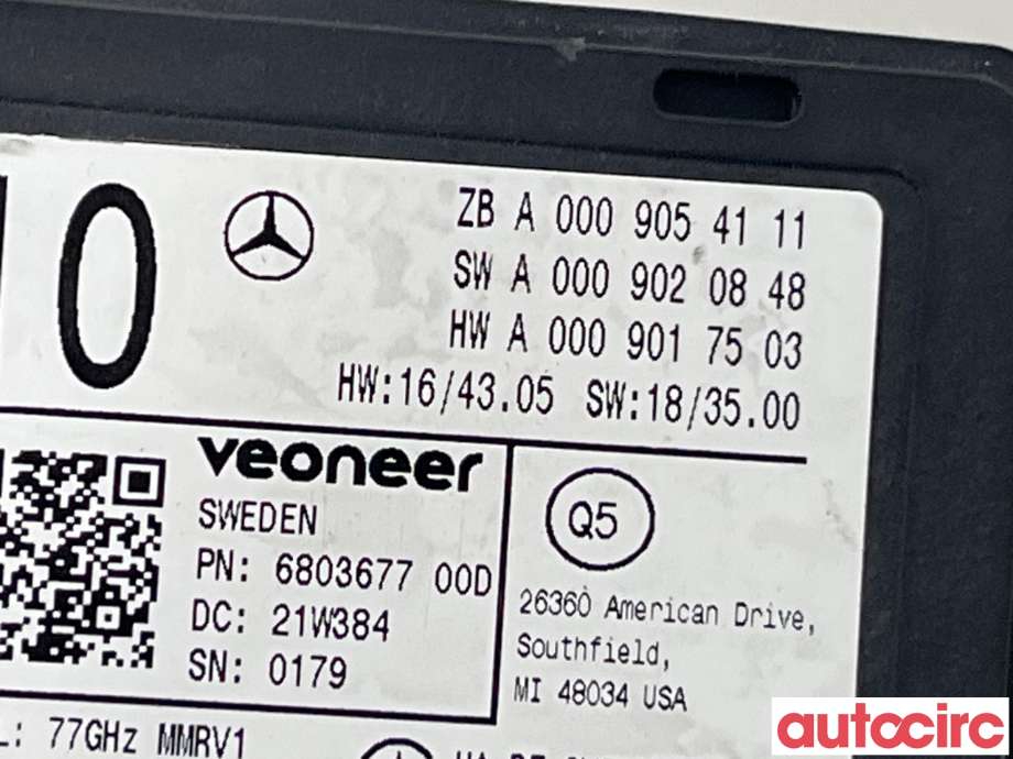 Sensor radar til Mercedes EQA 2021-->>  (MERCEDES|A0009054111)