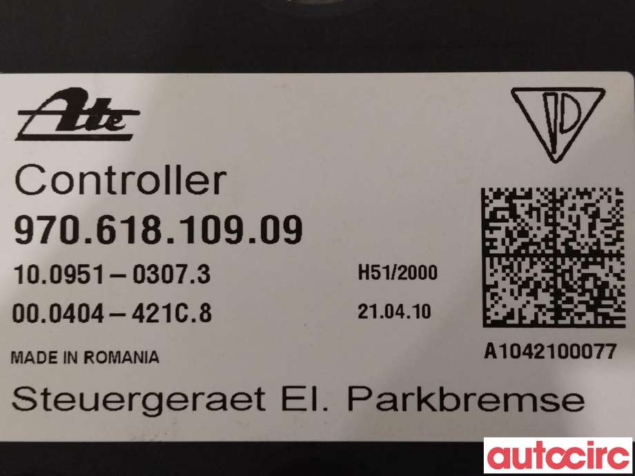 Styreenhet elektrisk parkbrems (EPB - Electric Parking Brake) til Porsche Panamera 2009-2017 (Type I) (970) (970) (PORSCHE|97061810910|97061810909)