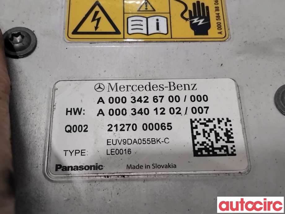 DCDC converter hybrid til Mercedes EQA 2021-->>  (MERCEDES|A0003426700|LE0016|A0003422001)