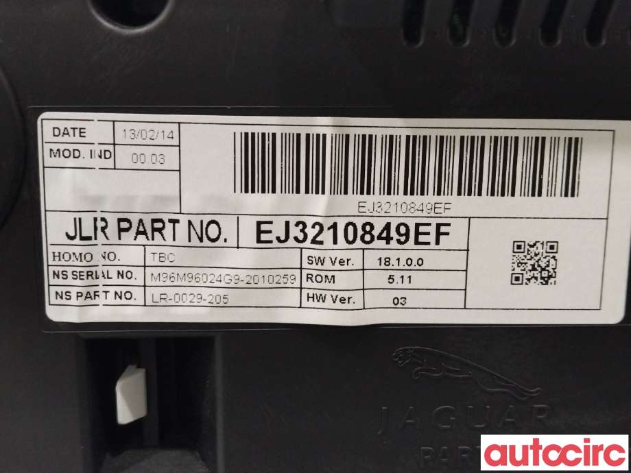 Instrumentpanel til Land Rover Range Rover, Evoque 2011-2019 (Type I)  (LAND-ROVER|LR053161|EJ3210849EF|LR073039)