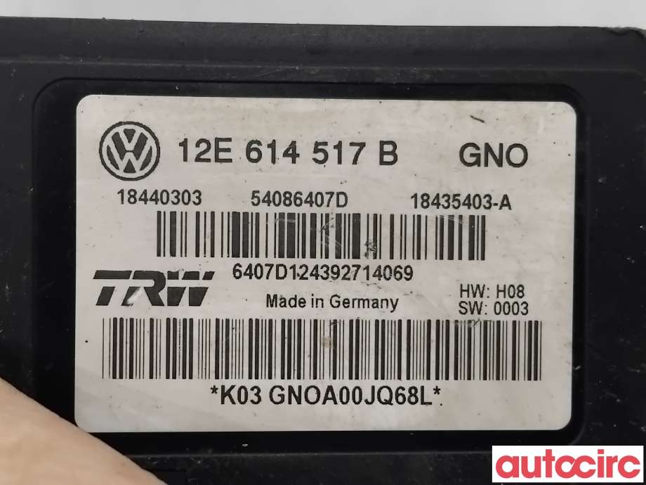 ABS sentral til VW E-Up 2013-2019 (VOLKSWAGEN|12E614517B|54086407D|12E614517G)