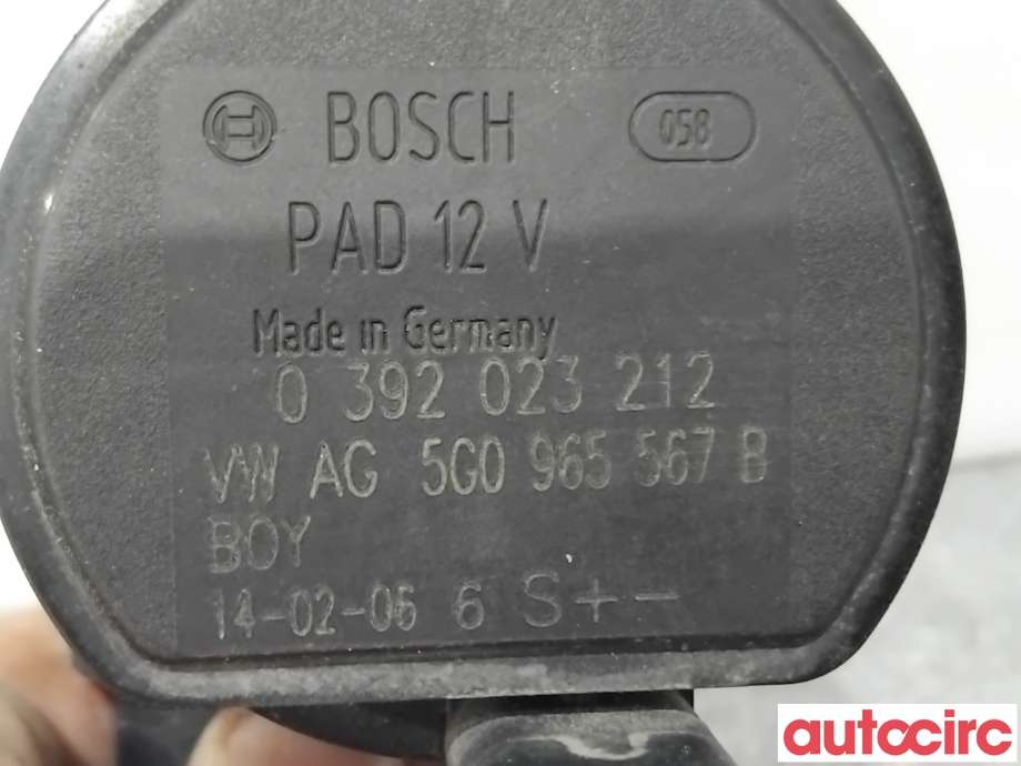 Sirkulasjonspumpe til VW E-Up 2013-2019  (VOLKSWAGEN|5G0965567B|0392023212|2Q0965567B)