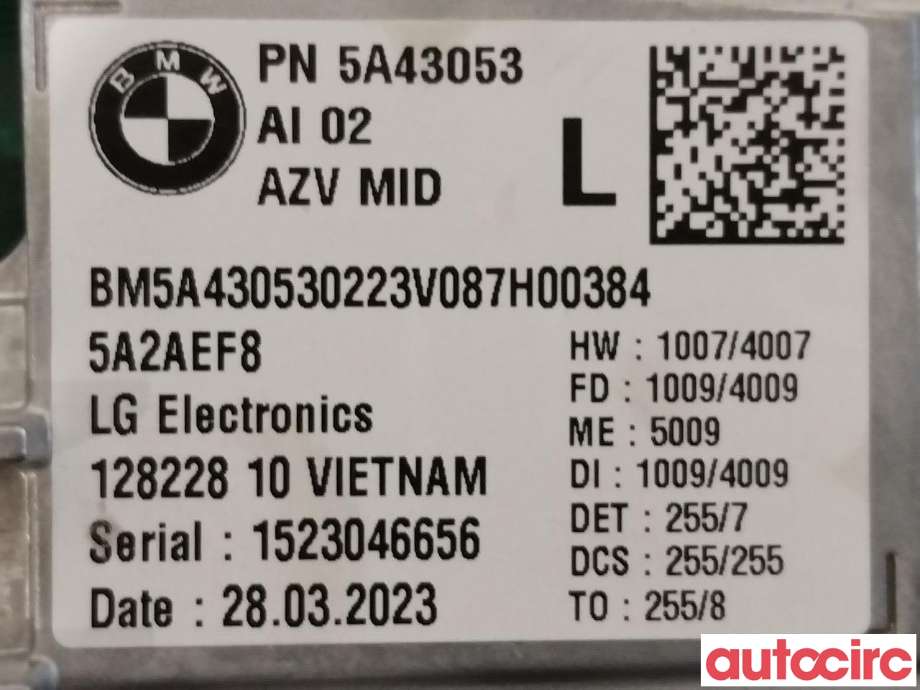Multimedia display (MCU - Media Controller Unit) til BMW X1 2022-->> (U11) (U11) (BMW|65505B3DC66|65505A79110|5A43053)