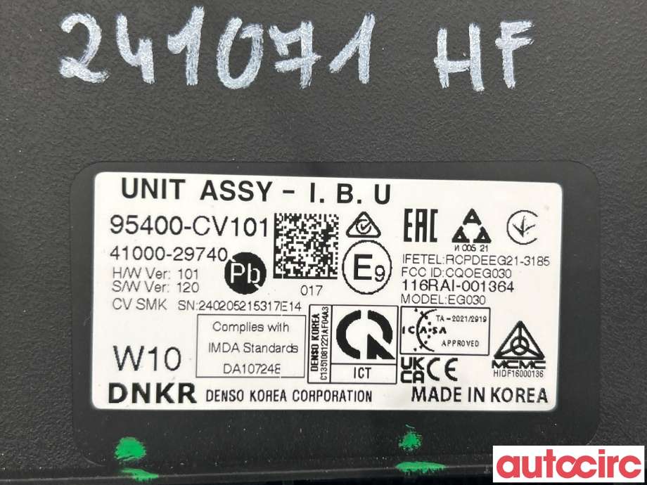 Styreenhet comfort (BCM) til Kia EV6 2021-->>  (KIA|95400-CV101)