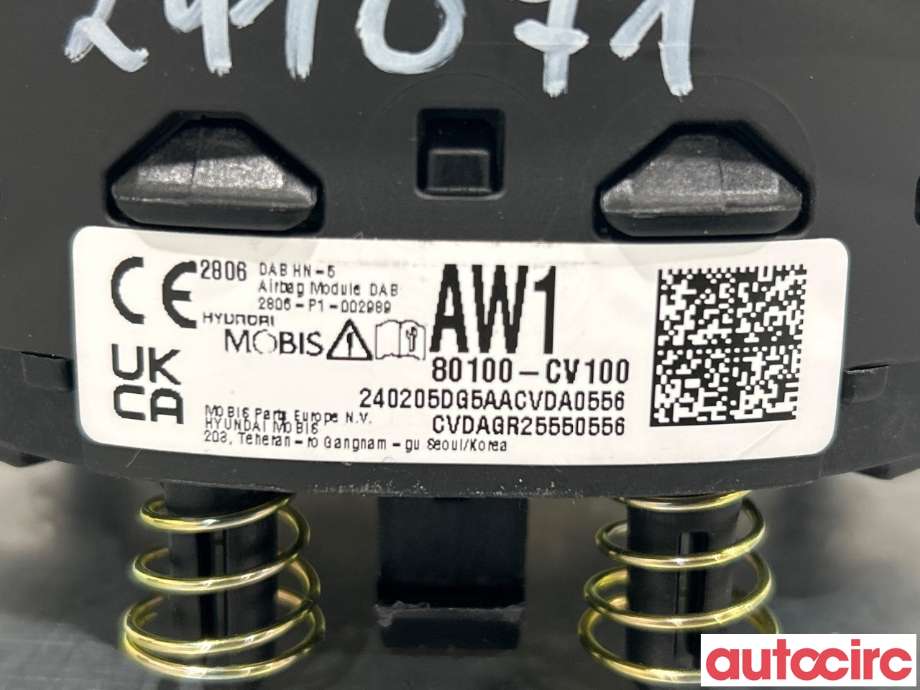 Airbag rattpute til Kia EV6 2021-->>  (KIA|80100CV100|80100-CV100)