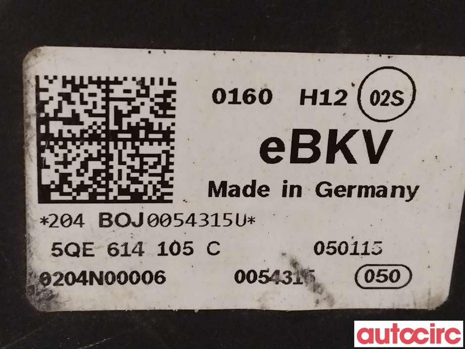 Bremsekraft-forsterker til VW e-Golf 2014-2017 (Fase 1)  (VOLKSWAGEN|5QE614105P|0204N00006|5QE614105C)