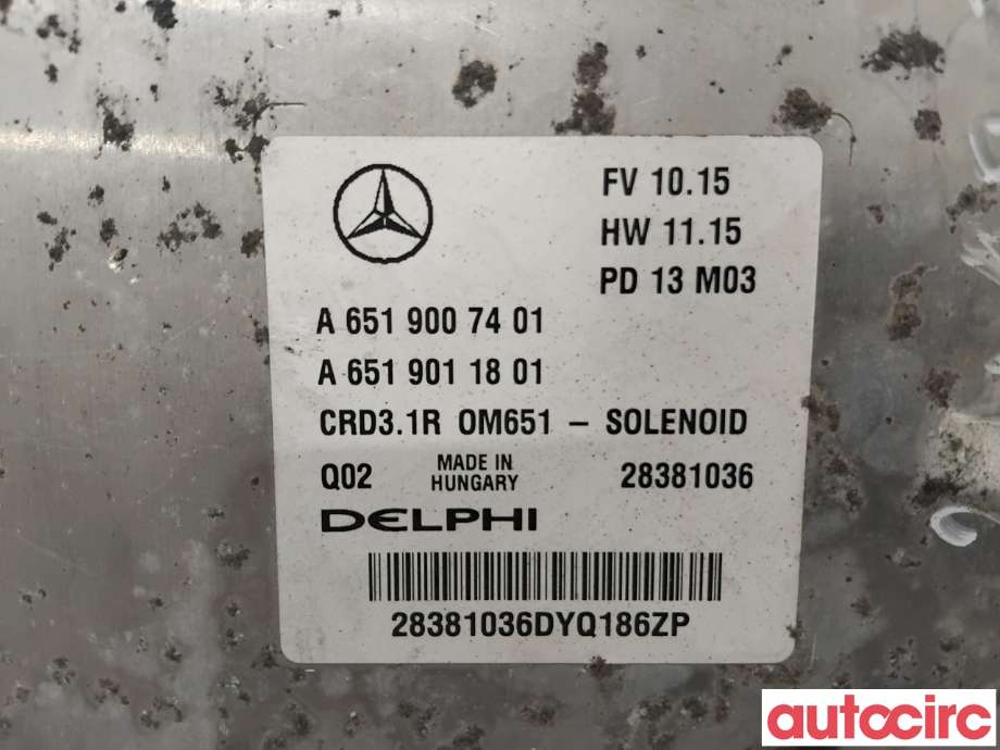 Styreenhet motor til Mercedes C-Klasse 2011-2014 (Fase 2) (W204) (W204) (MERCEDES|A6519007401|28381036)