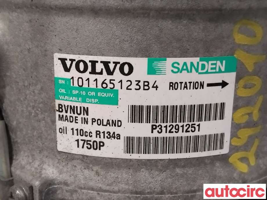 Aircondition kompressor til Volvo V40 2012-2019  (VOLVO|36001128|1750|31291251)