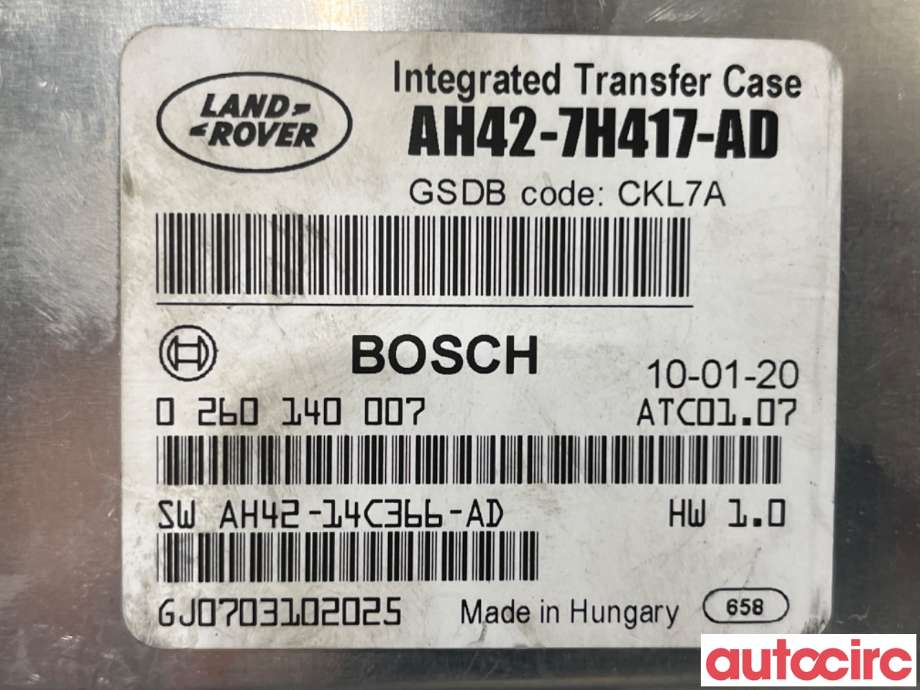 Styreenhet girkasse til Land Rover Discovery 2009-2017 (Type IV)  (LAND-ROVER|LR010752|0260140007|LR022936)