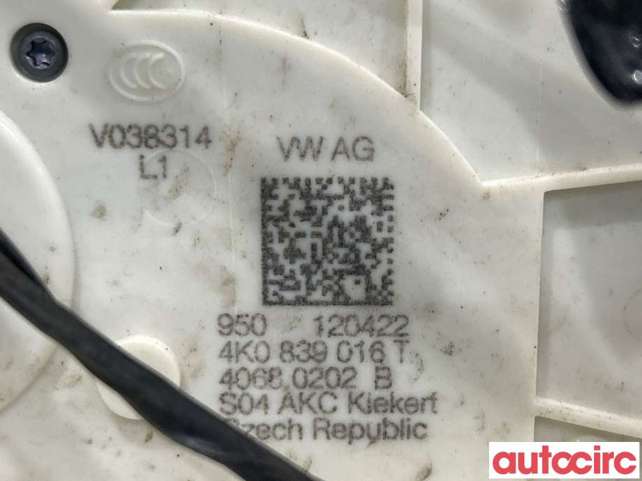 Låsekasse høyre bak til VW ID.4 2020-->>  (VOLKSWAGEN|4K0839016T|)