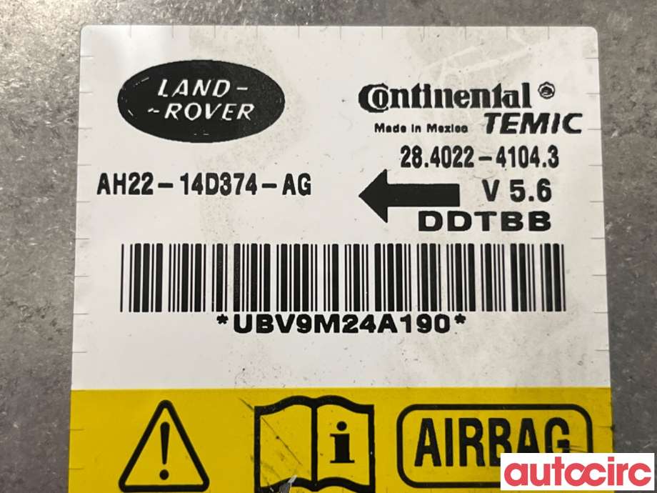 Airbag elektronikk til Land Rover Discovery 2009-2017 (Type IV)  (LAND-ROVER|LR016812|AH22-14D374-AG|LR038452)