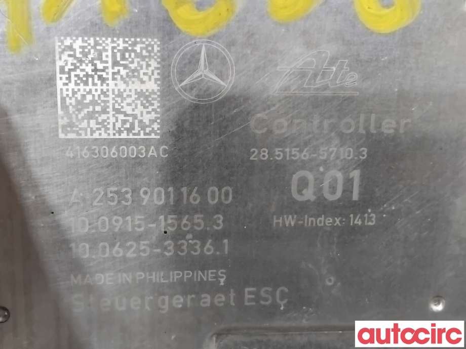 ABS sentral til Mercedes C-Klasse 2014-2018 (Fase 1) (W205) (W205) (MERCEDES|A2534313300|100915-15653|A2534313800)