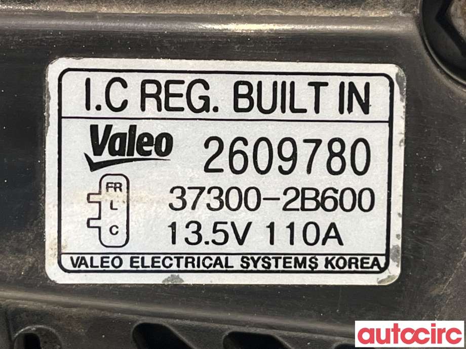 Dynamo til Kia Sportage 2010-2016 (Type III)  (KIA|373002B600|2609780|37300-2B600)