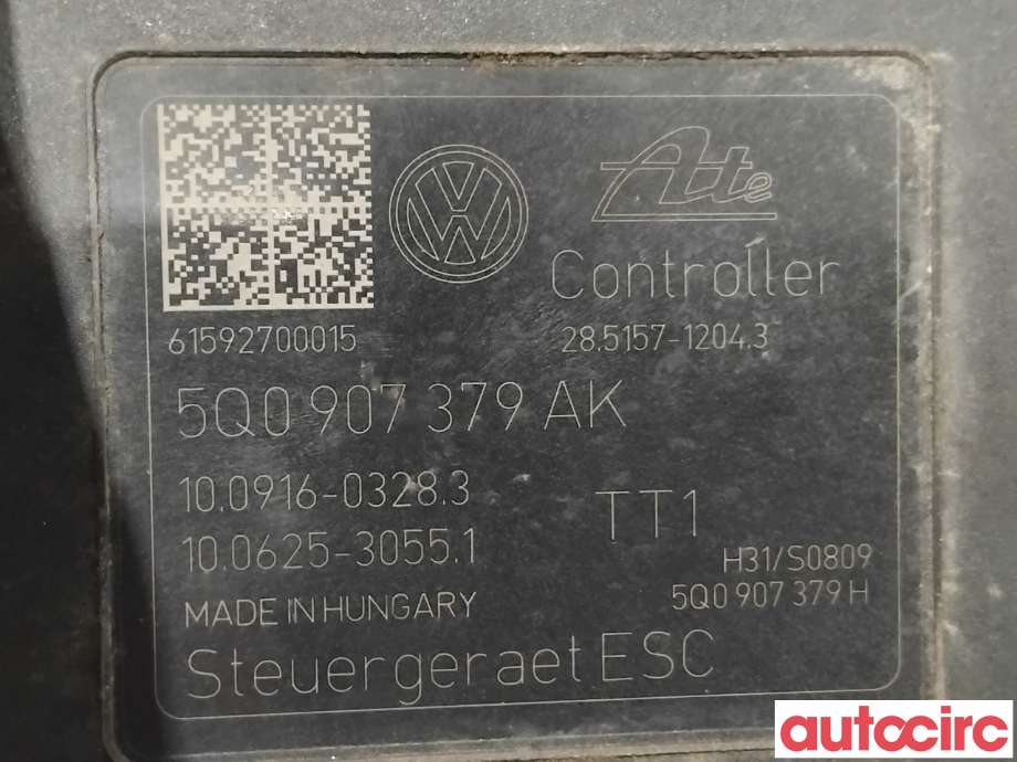 ABS sentral til VW e-Golf 2014-2017 (Fase 1)  (VOLKSWAGEN|5Q0614517AL|100916-03283)