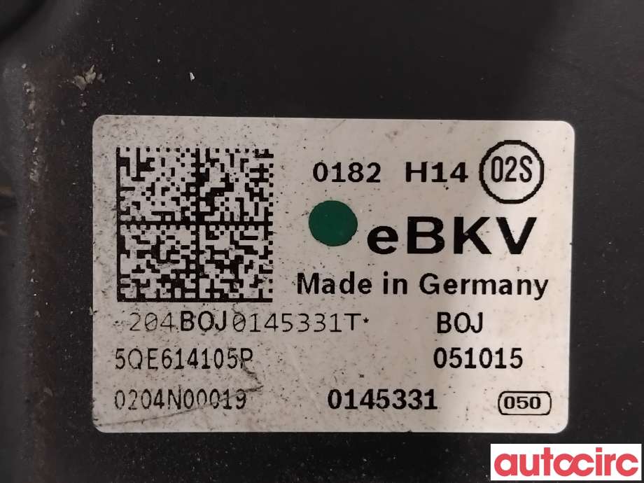 Bremsekraft-forsterker til VW e-Golf 2014-2017 (Fase 1)  (VOLKSWAGEN|5QE614105P|0204N00019)