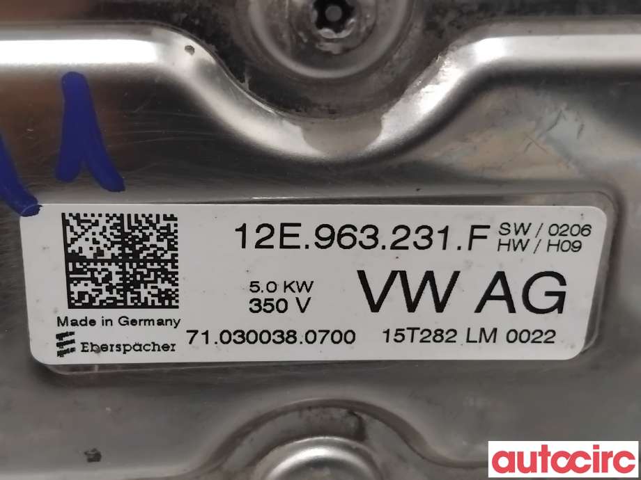 Motorvarmer elektrisk til VW e-Golf 2014-2017 (Fase 1)  (VOLKSWAGEN|5QE819013S|710300380700|5QE819013AD)