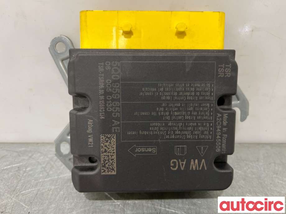 Airbag elektronikk til VW Touran, 2015-2021 (Type II)  (VOLKSWAGEN|5Q0959655AS)