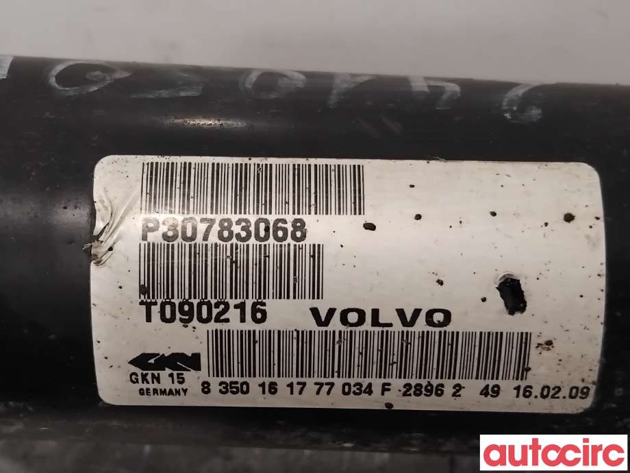 Drivaksel venstre foran til Volvo XC60 2008-2013 (Type I, Fase 1)  (VOLVO|36012415||30783068)