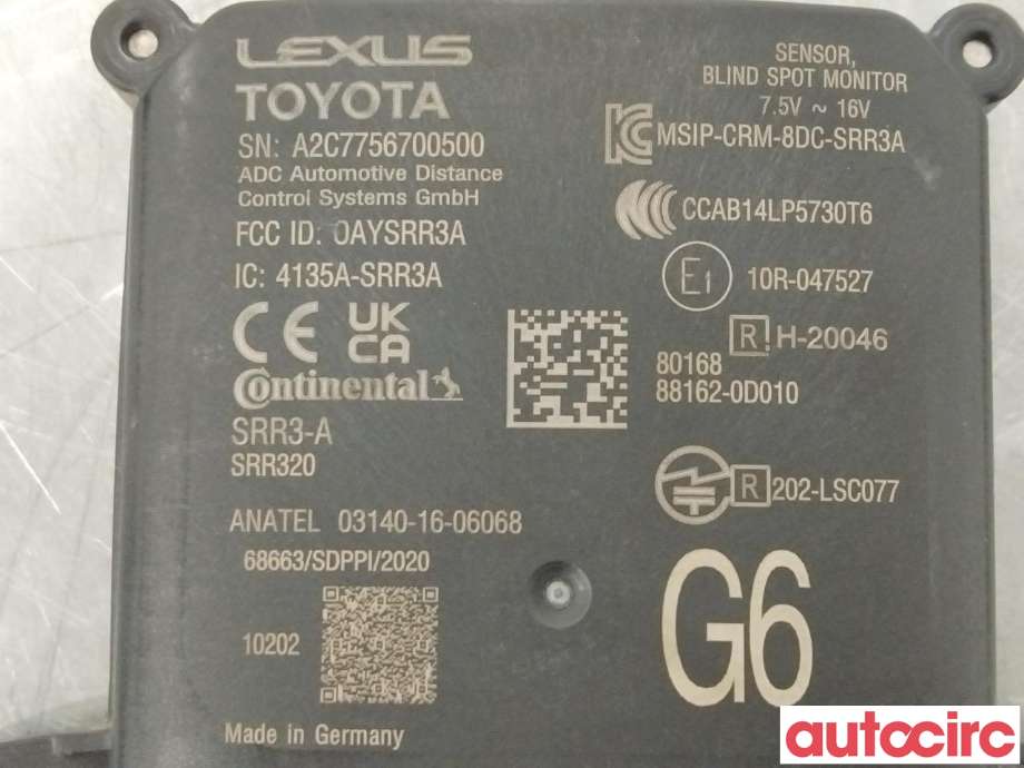 Sensor radar til Toyota Yaris Cross (SUV) 2021-->>  (TOYOTA|881620D010|A2C7756700500|88162-0D010)