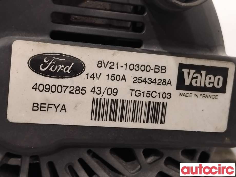 Dynamo til Ford Fiesta 2008-2012 (Type VI, Fase 1)  (FORD|1506300|TG15C103|8V21-10300-BB)