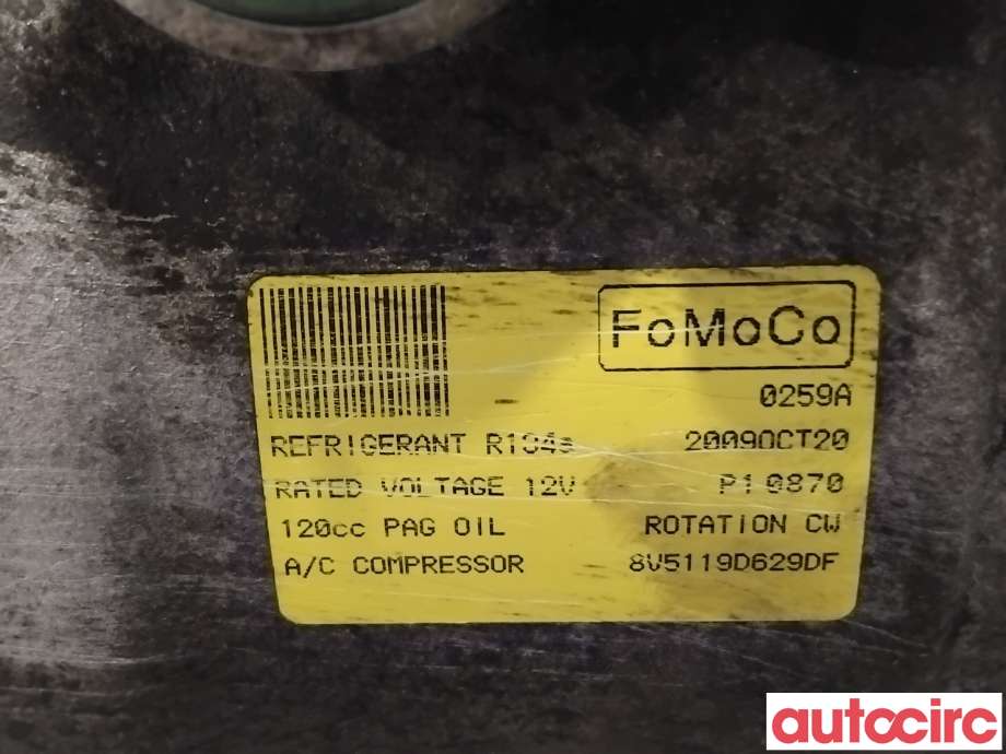 Aircondition kompressor til Ford Fiesta 2008-2012 (Type VI, Fase 1)  (FORD|1811104||8V5119D629DF)