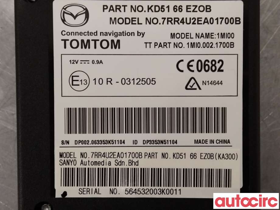 Styreenhet diverse til Mazda CX-5 2012-2017 (Type I)  (MAZDA|KD51-66-EZ0E|1MI00|KD5166EZ0B)
