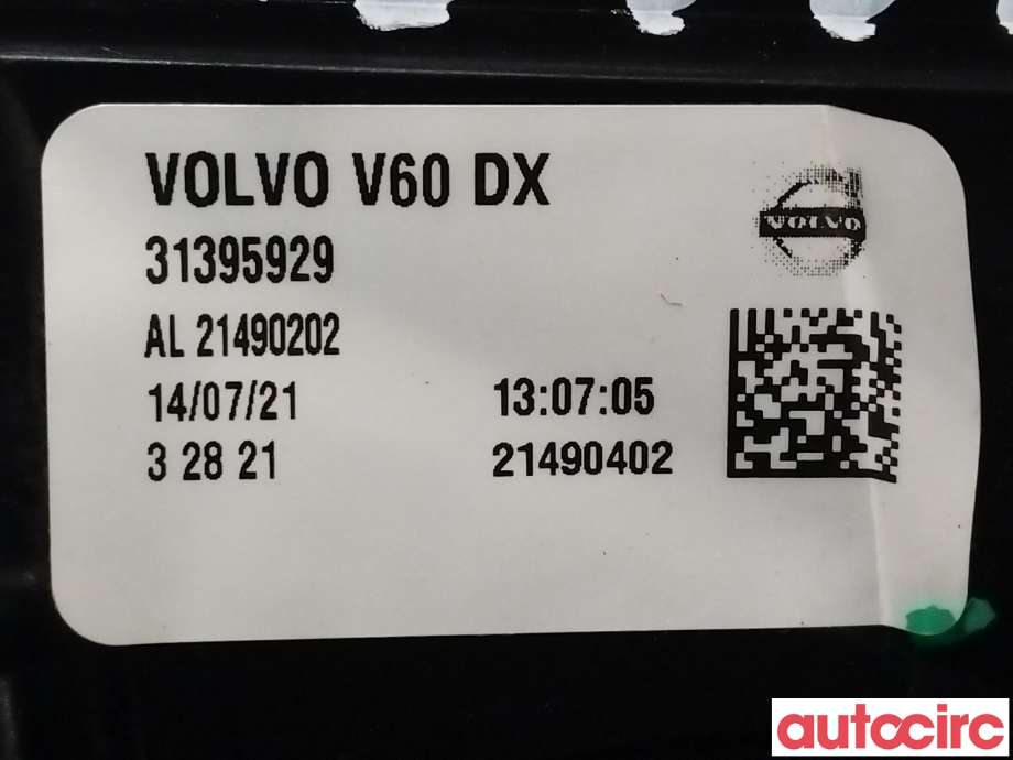 Baklykt høyre til Volvo V60/V60 CC 2013-2018 (Type I, Fase 2)  (VOLVO|31395929)
